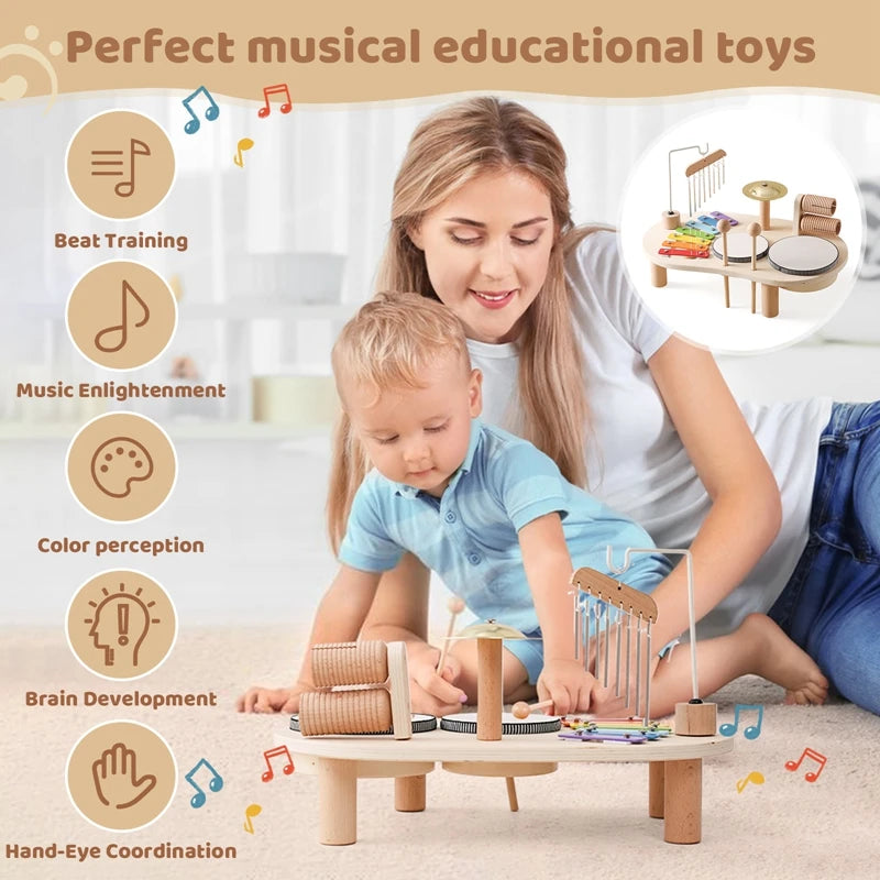 Wooden Aeolian Bells Montessori kit