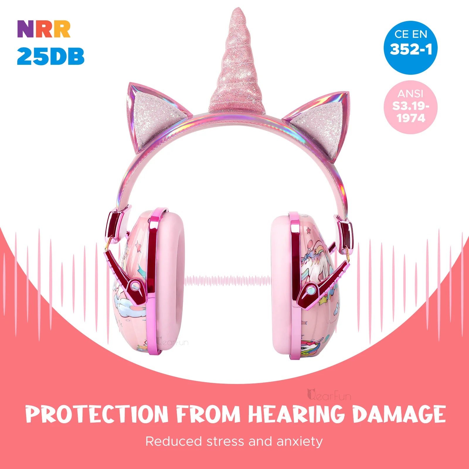 Unicorn and Dinosaur ear defenders