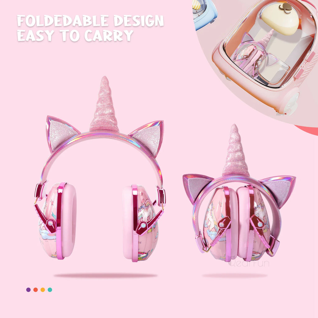 Unicorn and Dinosaur ear defenders