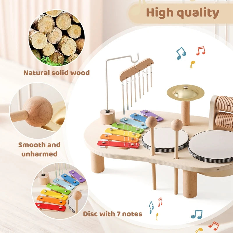 Wooden Aeolian Bells Montessori kit