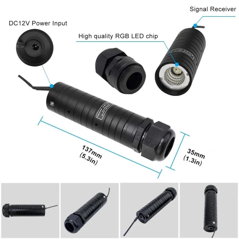 6W Fiber Optic Waterfall Curtain Light