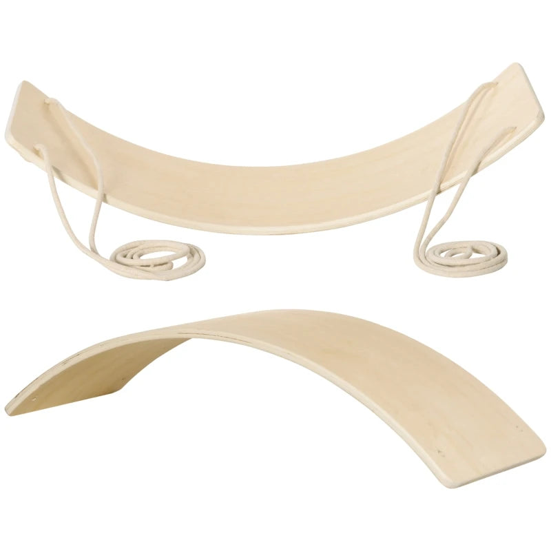 Wood Wobble Board with Ropes