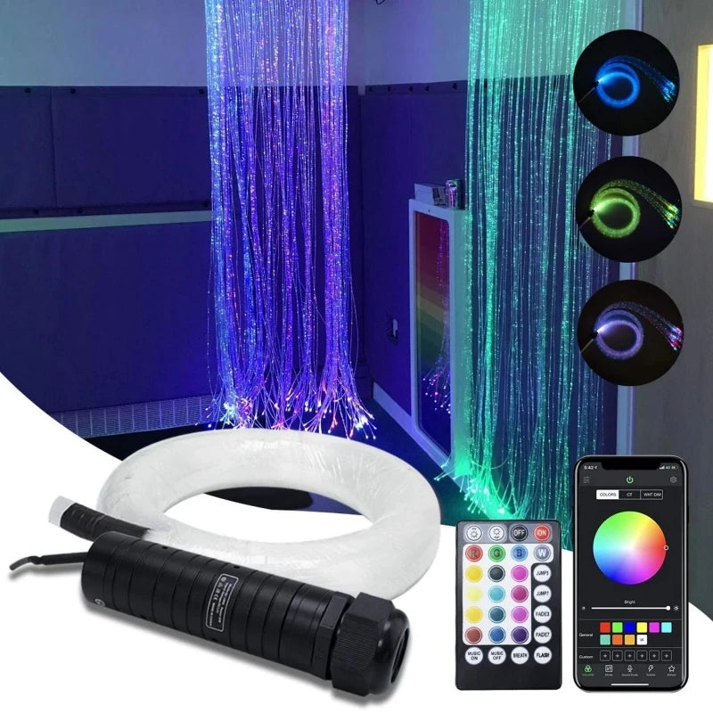 6W Fiber Optic Waterfall Curtain Light