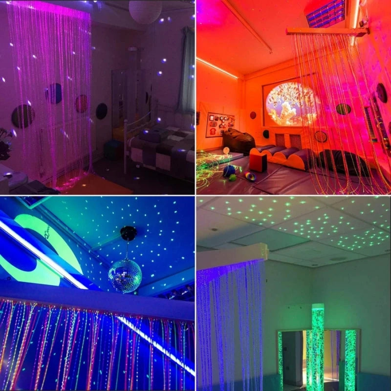 6W Fiber Optic Waterfall Curtain Light